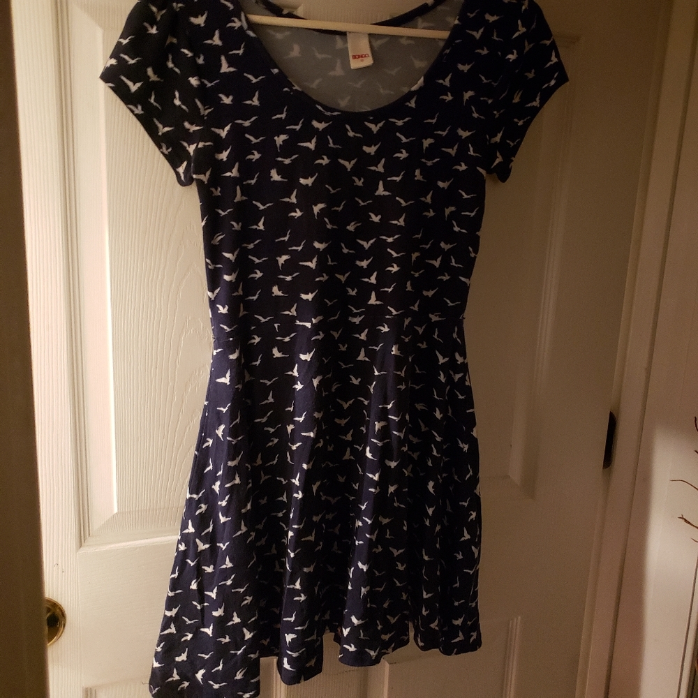 Cute Short Dress with Birds